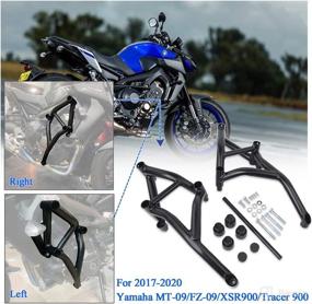 img 4 attached to 🛡️ Highway Engine Guard Crash Bar for Yamaha MT FZ 09 FZ-09 MT-09 Tracer 900 MT09 FZ09 FJ-09 XSR900 2016-2020 Accessories - USA Motorcycle Steel Falling Protector