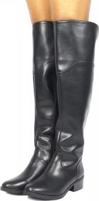 img 1 attached to Stylish And Comfortable TOETOS Women'S Hope Black Over The Knee Riding Boots - Size 8 M US