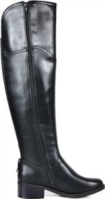 img 2 attached to Stylish And Comfortable TOETOS Women'S Hope Black Over The Knee Riding Boots - Size 8 M US