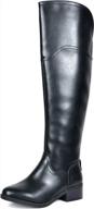 stylish and comfortable toetos women's hope black over the knee riding boots - size 8 m us logo