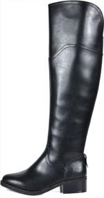 img 3 attached to Stylish And Comfortable TOETOS Women'S Hope Black Over The Knee Riding Boots - Size 8 M US