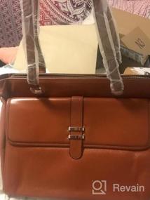 img 5 attached to Женский кожаный портфель для ноутбука 15,6 дюймов для бизнеса, работы и компьютера - Сумка CLUCI