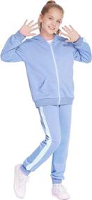 img 4 attached to Boyoo Tracksuit Sweatsuits Sweatshirt Sweatpant Girls' Clothing : Active