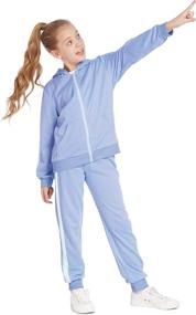 img 3 attached to Boyoo Tracksuit Sweatsuits Sweatshirt Sweatpant Girls' Clothing : Active