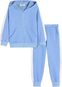 img 2 attached to Boyoo Tracksuit Sweatsuits Sweatshirt Sweatpant Girls' Clothing : Active