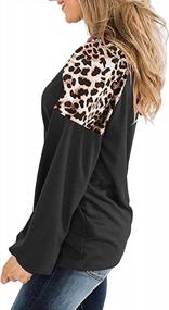 img 2 attached to Fall Fashion: Women'S Leopard Print Color Block Crewneck Sweatshirts With Long Sleeves