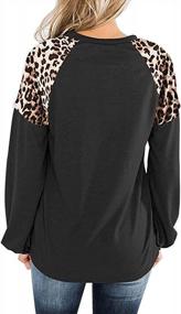 img 1 attached to Fall Fashion: Women'S Leopard Print Color Block Crewneck Sweatshirts With Long Sleeves