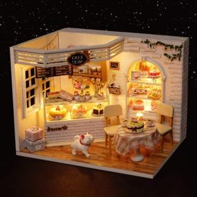 img 3 attached to DIY Miniature Dollhouse Kit With Furniture, 1:24 Scale Creative Room Wooden Doll House Accessories Plus Dust Proof For Kids Teens Adults - Cake Diary