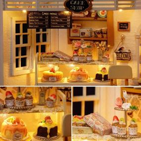 img 2 attached to DIY Miniature Dollhouse Kit With Furniture, 1:24 Scale Creative Room Wooden Doll House Accessories Plus Dust Proof For Kids Teens Adults - Cake Diary