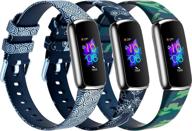 3-pack sport bands compatible with fitbit luxe logo