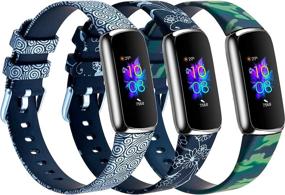 img 4 attached to Набор из 3 спортивных ремешков, совместимых с Fitbit Luxe