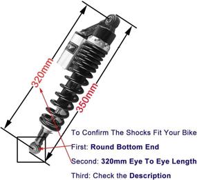 img 1 attached to Newsmarts 2Pcs Adjustable 320Mm Motorcycle Air Shock Absorbers Universal Fit For Honda Suzuki Yamaha Kawasaki ATV Go Kart Quad Dirt Sport Bikes