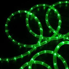 img 4 attached to Сертифицированные ETL 3/8 "зеленые светодиодные выдвижные веревочные фонари с 2 проводами Акцентное освещение для праздника Рождества и рождественской елки (опция 10 футов, 20 футов, 25 футов, 50 футов, 150 футов)