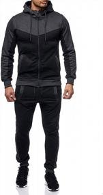 img 4 attached to Tracksuit Camouflage Sweatshirt Sweatpants Sweatsuit Men's Clothing in Active