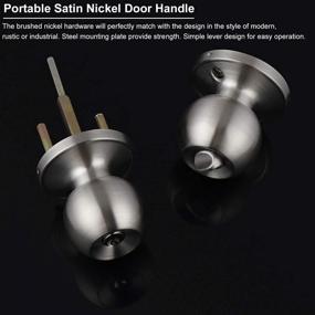 img 2 attached to Satin Nickel Finish Keyed Alike Entry Door Knobs (10 Pack) - Stainless Steel Ball Style Door Knob Set