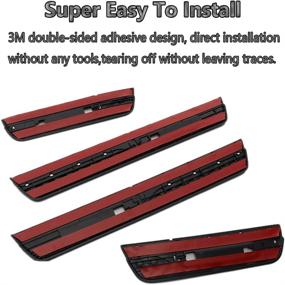 img 2 attached to 🚗 CEBAT Stainless Steel Car Door Sill Scuff Plate Guard Set for CRV 2017-2021 - Automotive Door Entry Guard Protector Trim, Pack of 4