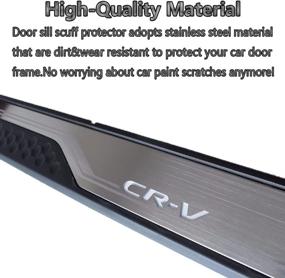 img 1 attached to 🚗 CEBAT Stainless Steel Car Door Sill Scuff Plate Guard Set for CRV 2017-2021 - Automotive Door Entry Guard Protector Trim, Pack of 4