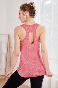 img 1 attached to Women'S ADOME Workout Top: Open Back Yoga Tops For Running & Activewear!