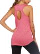 women's adome workout top: open back yoga tops for running & activewear! logo