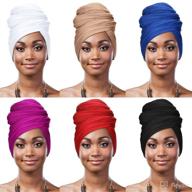 🧣 african turban scarves for hair care: stretch pieces logo