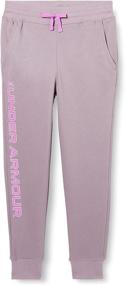 img 4 attached to Флисовые джоггеры Under Armour Cerise