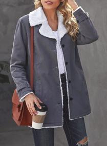 img 2 attached to Stay Warm In Style With The Sidefeel Women'S Denim Faux Fur Long Sleeve Coat!