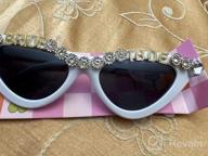 img 1 attached to Bachelorette Party Bride To Be Sunglasses - White Cat Eye Bedazzled Bach Decoration, Bridesmaid Sunnies Favor, Bride To Be Gift + Bridal Shower Supplies By Xo, Fetti review by Jennifer Palmer