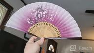 img 1 attached to Folding Hand Fan For Women - Chinese Japanese Vintage Bamboo Silk Foldable Hot Flash Church Decoration EDM Music Festival Dance Party Performance Gift (Sexy Black White) review by Michael Burdette
