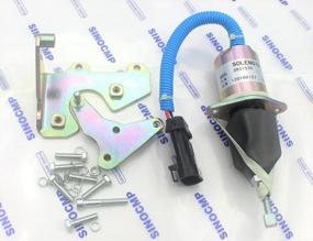 img 1 attached to Cummins Fuel Shut Down Solenoid Parts 12V Stop Solenoid With Iron Bracket - SA-4981-12 - 3 Month Warranty