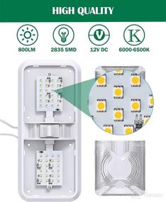 img 2 attached to Pack of 5 Natural White 4000-4500K LED Ceiling Double Dome Lights with ON/Off Switch - Interior Lighting for Car, RV, Trailer, Camping, and Boat | LENKRAD RV Interior Lights 12V