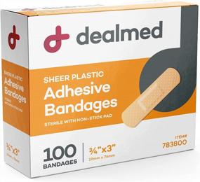 img 4 attached to 100 Count Of Dealmed Sheer Plastic Flexible Adhesive Bandages With Non-Stick Pad, Latex-Free Wound Care For First Aid Kit, 3" X 3/4". Ideal For Improved Search Engine Optimization!