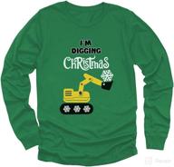 🚜 kids' tractor ugly christmas sweater sweatshirt - long sleeve tshirt for those who love digging logo