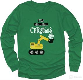 img 4 attached to 🚜 Kids' Tractor Ugly Christmas Sweater Sweatshirt - Long Sleeve Tshirt for Those Who Love Digging