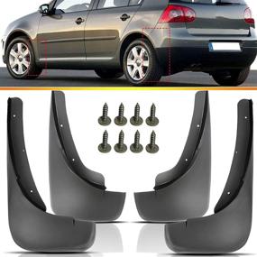 img 2 attached to Front and Rear Side Splash Guards Mud Flaps Mudguard Fender Flares Set of 4 - Replacement for Volkswagen Golf 1999-2005 Hatchback