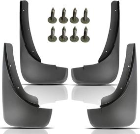 img 4 attached to Front and Rear Side Splash Guards Mud Flaps Mudguard Fender Flares Set of 4 - Replacement for Volkswagen Golf 1999-2005 Hatchback