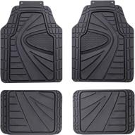 🚗 car-grand universal fit heavy duty all weather waterproof rubber car floor mats: front & rear 4-piece set - protect your car's floors with confidence! logo