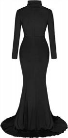 img 2 attached to Elegant Molliya Maternity Long Dress: Slim Fit Maxi Dresses For Photoshoot & Baby Shower
