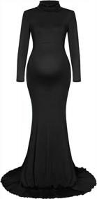 img 4 attached to Elegant Molliya Maternity Long Dress: Slim Fit Maxi Dresses For Photoshoot & Baby Shower