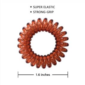 img 3 attached to Cherssy 8 Pack No Crease Spiral Hair Ties - Clear Elastic Holders For Women And Girls