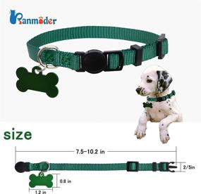 img 2 attached to 🐶 BANMODER 12 Puppy Collars: Whelping Nylon Breakaway Collars with ID Tags - Vibrant Litter Puppy Identification Collars