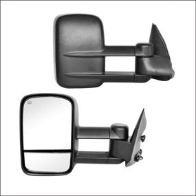 img 4 attached to 🔌 Power Heated Towing Mirrors Replacement for 1999-2002 SILVERADO SIERRA, W/O Signal, Black (Pair Set) by Perfit Zone