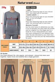 img 3 attached to Women'S 100% Merino Wool Thermal Base Layer Tops Long Sleeve Tee Shirt Crew Neck