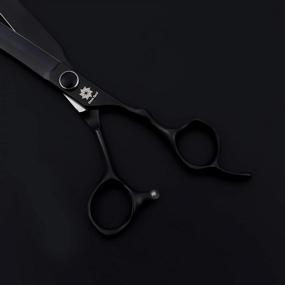 img 1 attached to Professional Pet Grooming Scissors For Dogs And Cats - 7/8 Inch Straight/Curved Shears For Hair Cutting - Perfect For Pet Grooming - B-8 Inch Straight Scissor Curved Shears