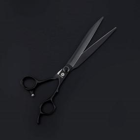 img 2 attached to Professional Pet Grooming Scissors For Dogs And Cats - 7/8 Inch Straight/Curved Shears For Hair Cutting - Perfect For Pet Grooming - B-8 Inch Straight Scissor Curved Shears