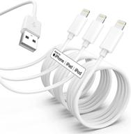 [mfi certified] iphone charger 3pack 6ft lightning cable - fast charging and long iphone charger cord - compatible with iphone 13 12 11 pro max xr xs x 8 7 6 plus se ipad and more логотип