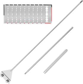 img 4 attached to 🐠 SEAOURA Glass Aquarium Algae Scraper - Fish Tank Cleaner, Cleaning Tools with 10 Blades, 25.6" Stainless Steel Long Handle Algae Remover Razor for Fish Plant Reef Tank