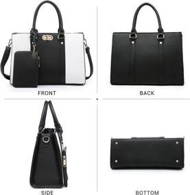 img 2 attached to 👜 Dasein Satchel Handbags with Matching Wallets - Women's Handle Satchels