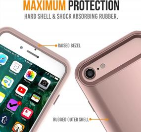 img 1 attached to Battery Case For Apple IPhone SE(2022)/SE(2020)/8/7/6S/6 - Slim Protective Cover With 2-In-1 Built In Extended Charging Back Up Power Bank (4.7 Inch) BX170 - Rose Gold