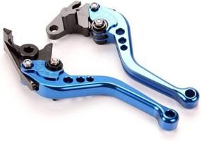 img 3 attached to Blue Adjustable Short Brake Clutch Levers for Yamaha YZ 80 1997-2000, YZ125 1996-2000, YZ250 1996-1999, WR400/YZ400F 1998-1999