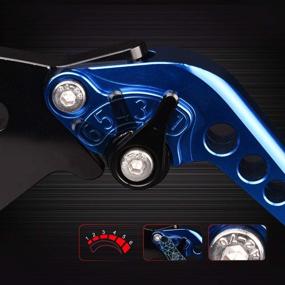 img 1 attached to Blue Adjustable Short Brake Clutch Levers for Yamaha YZ 80 1997-2000, YZ125 1996-2000, YZ250 1996-1999, WR400/YZ400F 1998-1999